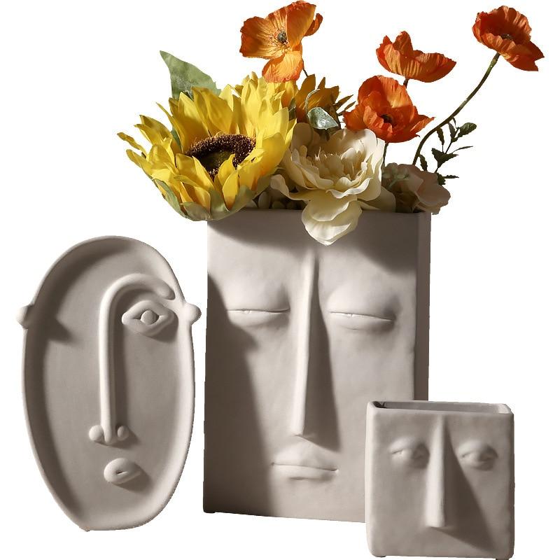 Mayan Inspired Face Vase - Area Collections