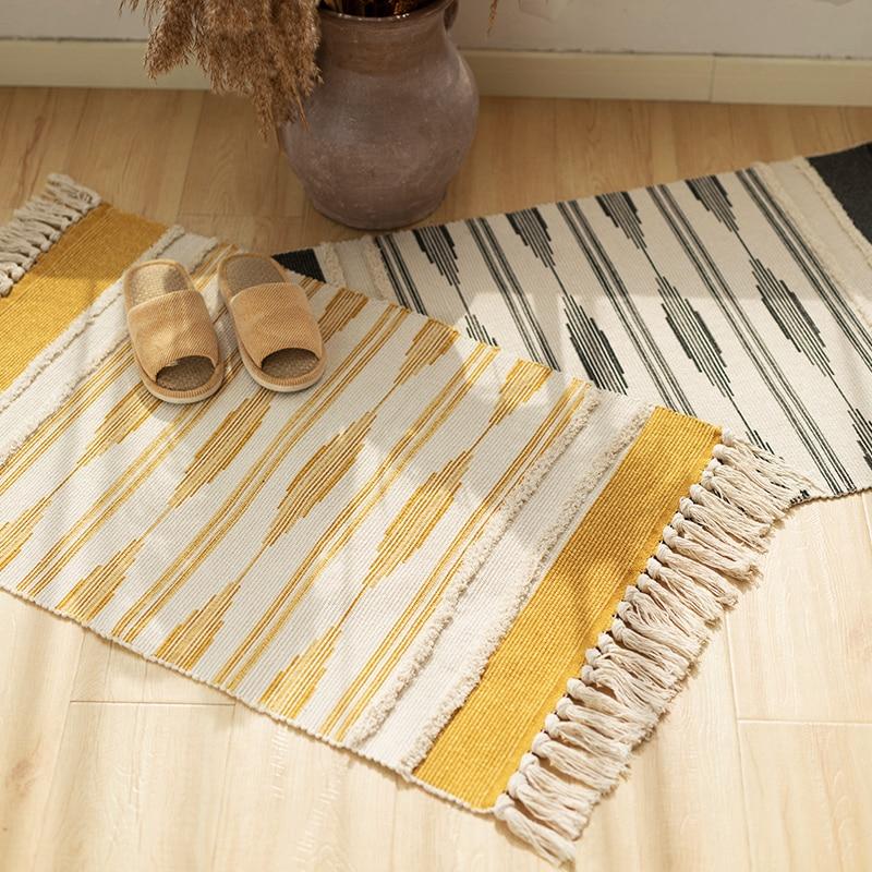 Mustard Gray Moroccan Style Area Rug - Area Collections