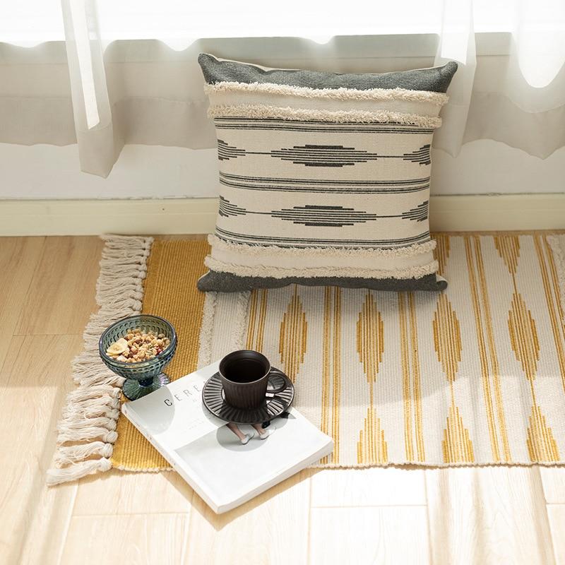 Mustard Gray Moroccan Style Area Rug - Area Collections