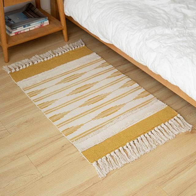 Mustard Gray Moroccan Style Area Rug - Area Collections