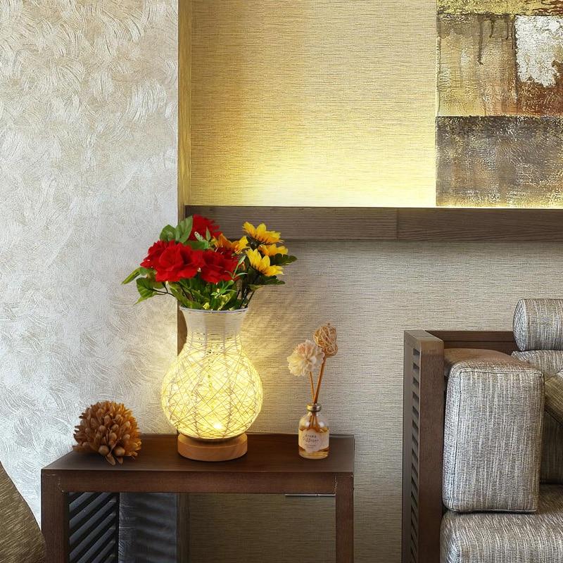 Rattan Vase Table Lamp - Area Collections