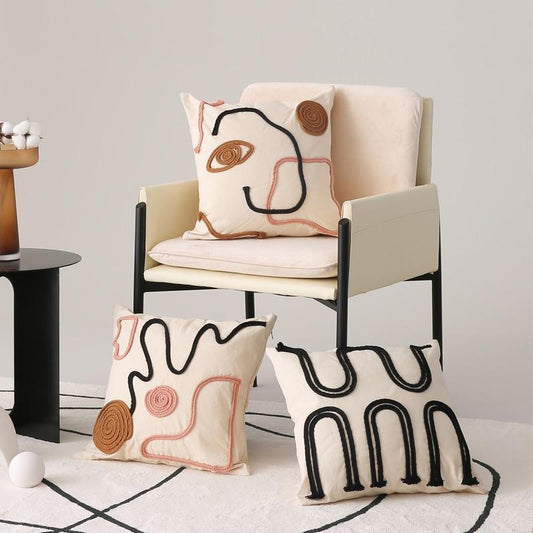 Raye Black Stripe Pillow - Area Collections