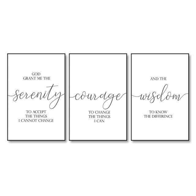 Serenity Courage Wisdom Wall Art - Area Collections
