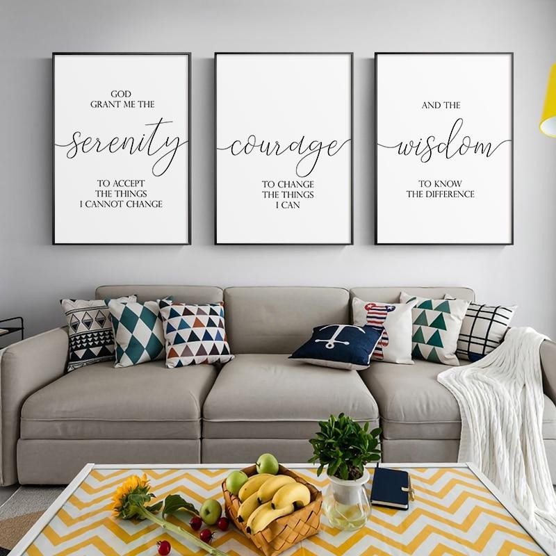 Serenity Courage Wisdom Wall Art - Area Collections
