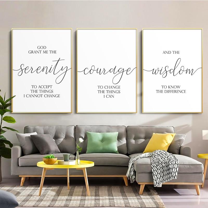 Serenity Courage Wisdom Wall Art - Area Collections