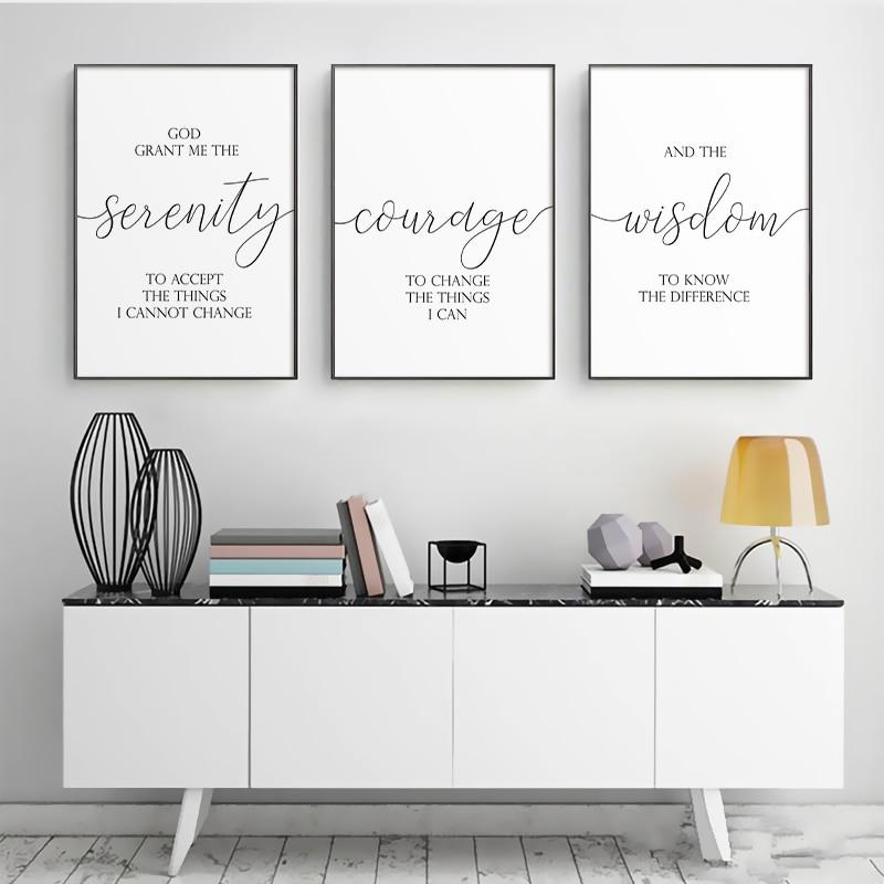 Serenity Courage Wisdom Wall Art - Area Collections