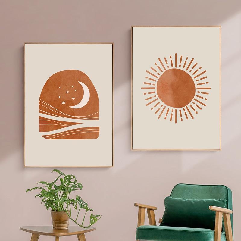 Sun and Moon Boho Wall Art - Area Collections