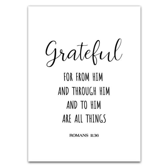 Thankful Grateful Blessed Wall Art - Area Collections