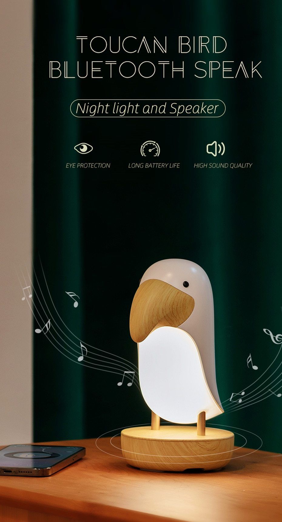 Toucan Bird LED Night Lamp - Area Collections