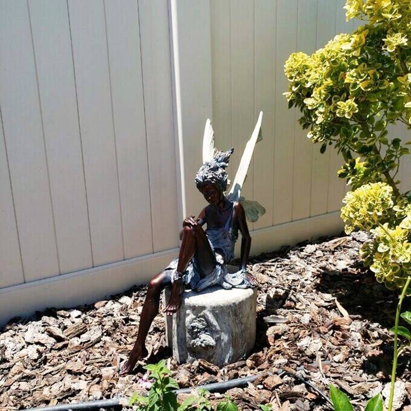 Tudor And Turek Sitting Fairy Statue - Area Collections