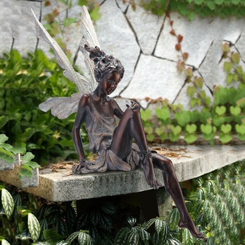 Tudor And Turek Sitting Fairy Statue - Area Collections