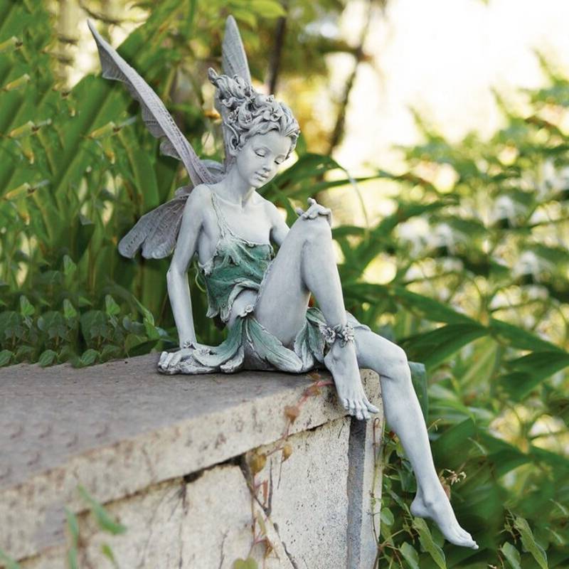 Tudor And Turek Sitting Fairy Statue - Area Collections