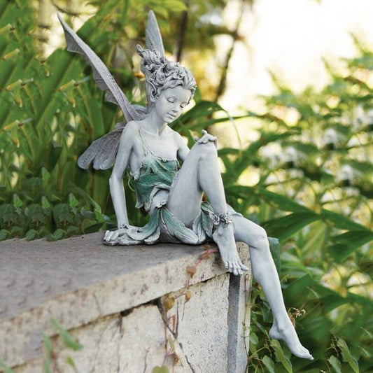 Tudor And Turek Sitting Fairy Statue - Area Collections