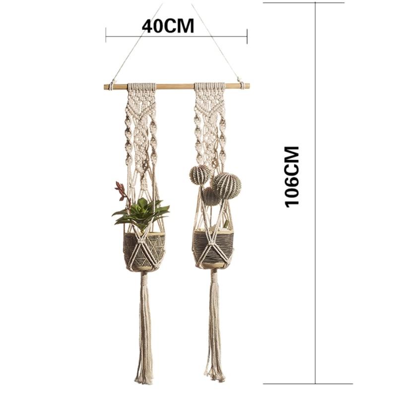 Vintage Macrame Plant Hanger - A pair - Area Collections