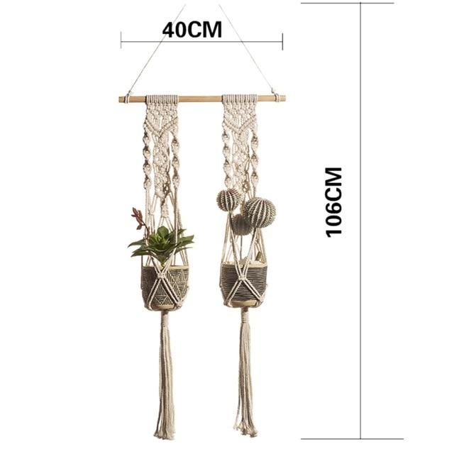 Vintage Macrame Plant Hanger - A pair - Area Collections