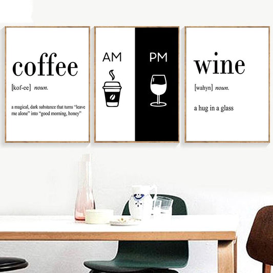 White Wine and Coffee Wall Art - Area Collections